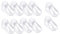 harayaa 10 árboles de Zapatos de Bebé Transparentes, Portátiles, Duraderos, Prácticos Soportes para Zapatos, Formas de Calcetines para Niños Pequeños, Almacen, 11cm
