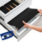 Kitchen Drawer Liners by Linda’s Essentials (44.5 x 500 cm) - Non-Slip Cupboard & Fridge Mats, Protects from Spills, Multi-Use Shelf & Cabinet Liner, Great Kitchen Accessory (Black)