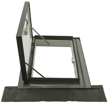 Lucernario CLASSIC LIBRO PLUS | Finestra per uscita sul tetto | Apertura laterale con blocco anta a 90° | Vetrata Antigrandine + Antinfortunistica | Made in Italy | 55x78 Base x Altezza