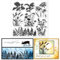 GLOBLELAND Blätter Pflanzen Silhouette Klare Stempel Für DIY Scrapbooking Farn Monstera Silikonstempel Siegel Transparente Stempel Für Kartenherstellung Fotoalbum Tagebuch 5.91×5.91 Zoll