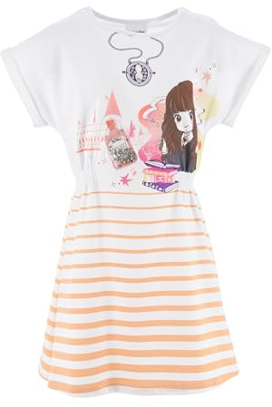 Kleid | Kleider für Mädchen | Sommerkleid | Kinder | Harry Potter | Frozen - Die Eiskönigin | Geschenke für Mädchen | (DE/NL/SE/PL, Numerisch, 116, Regular, Weiß, Harry Potter)
