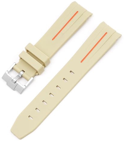 MODBAND Für Omega Swatch Joint Planet Series Moon Mercury gebogenes Kautschukarmband für Moonswatch-Uhr gebogenes, lückenloses Kautschukarmband für Männer und Frauen, 20 mm Uhrenarmbänder(WW)