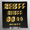 Aufkleber-Set kompatibel mit Rahmen MTB Mountainbike und Helm | Decals Aufkleber für Fahrrad Schriftzug Logos | Stickersland® – Scot (Glänzendes Gold Metallic)