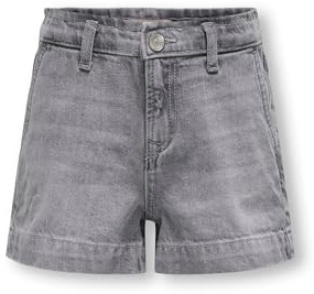 KIDS ONLY Damen Kogcomet Wide Shorts DNM Mat624 Noos, Medium Grey Denim, 128 EU