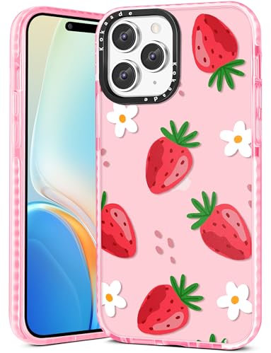 Kokaade for iPhone 11 Pro Max Case for Women Girls - Cute Kawaii Strawberry Flower Design Fashion Phone Cover Girly TPU Funda for iPhone 11 Promax