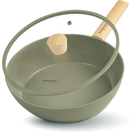 Römertopf Padella Antiaderente 26 cm in Alluminio, Verde | Alluminio con rivestimento antiaderente senza PFAS, Ø 26 cm, manico ergonomico