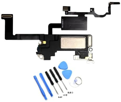 Earphone Speaker Assembly for iPhone 12 and 12 pro Ear Speaker Ear Piece Light Proximity Sensor Flex Cable Replacement Repair,Incl Tool Kit