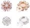 NBEADS 4 Pcs 2 Styles Couverture de Boutons en Strass, Couvre Boutons en Cristal pour Manches de Chemise Détachables pour Robe Costume Chemise, Rose
