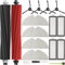RUKHOOL Kit d'accessoires pour Roborock Q5 Pro+/ Q8 Max+ /Q8 Max Plus Q5 Pro Pièces de Rechange pour Roborock Q5 DuoRoller+ / Q5 Max+, 2 Brosse Principale, 4 Serpillere, 4 Filtres, 4 Brosse Latérale