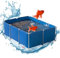 Pounjsd Bleu Piscine Hors Sol rectangulaire 3x2m, Piscine d'étang à Poissons en Toile avec Support en métal Piscine extérieure de réservoir de Stockage d'étang à Poissons Hors Sol, for L'irrigation