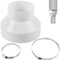 150mm-100mm/6-4 in Round Ducting Reducer with 2 Stainless Hose Clips, Circular Air Duct Reducing Adapter, HVAC Pipe Reduction Connector Fitting for Extractor Fans, Cooker Hood,Tumble Dryer Ventilation