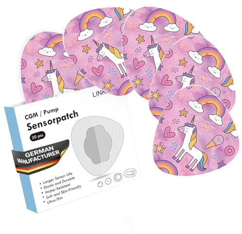 Linkfar Cerotti Impermeabili - Freestyle Libre 3/Dexcom G7/Medtronic Guardian/Eversense - Patch Personalizzate - Cerotto Protettivo (20 pz)