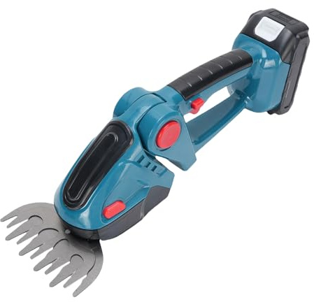Asixxsix Taille-haie sans Fil, 2 en 1 Cisailles à Gazon et Tondeuse à Arbustes avec Batterie Rechargeable 2 PCS, Tondeuse à Gazon électrique Cisailles à Haies/Coupe-Herbe pour Pelouse de (EU)