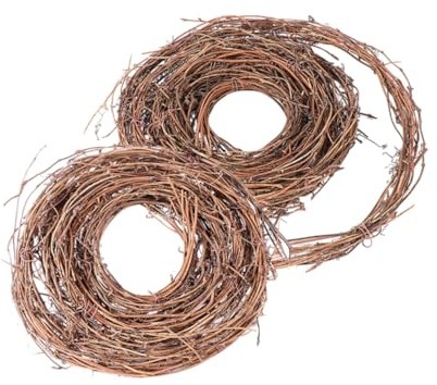 ERINGOGO 2 Rollen Natürliche Rattankranz Girlande DIY Weihnachtsdeko aus Getrockneten Umweltfreundliche Weinreben Girlande für Tür Dekoration Hochzeits und Partyaccessoires