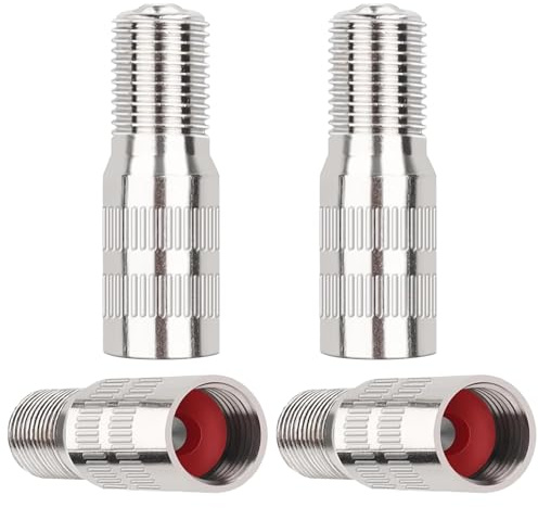 Tholire 4-Piece Brass Tire Valve Extension Kit - Durable Chrome-Plated Stem Adapters for Cars, Motorcycles, and Trucks