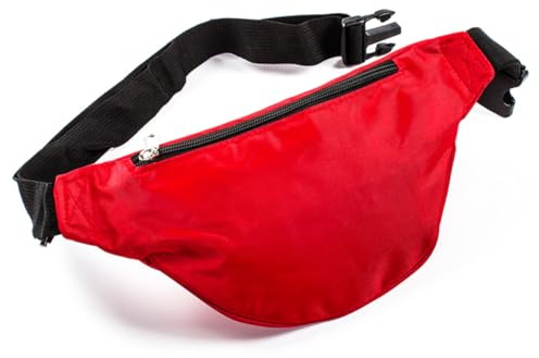 Rote Erste Hilfe Bauchtasche aus Nylon mit Gürtel, Tragbar | Hält Inhalte Trocken und Sicher Am Wasser, für Paddeln und Kajak, Rot