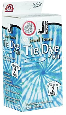 Jacquard Tie Dye Kit with Jewel Tones Sapphire, Vibrant Fabric Colour for Clothes, Creative DIY Craft Set for Cotton and Natural Textiles