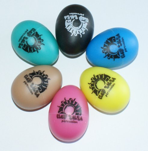 Club Salsa 6X Egg Shaker robustem Kunstoff im Vorteilsset - EIN vielfältig einsetzbares Rhythmusinstrument (Shaker-Ei)