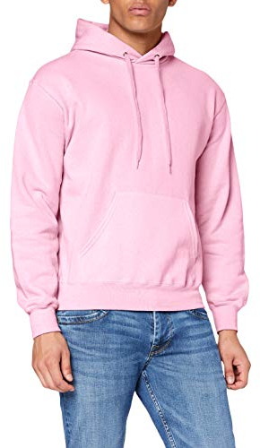 Fruit of the Loom Hooded Sweat Felpa, Rosa (Light Pink), L Uomo