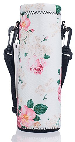AUPET Water Bottle Carrier, Insulated Neoprene Water Bottle Holder Bag Case Pouch Cover 1000 ml or 750 ml, Adjustable Shoulder Strap, for Stainless Steel and Plastic Bottles, Sports and Energy Drinks