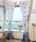 Yiyida 2er Set Gardinen Kinderzimmer Vorhänge mit Schlaufen Mond und Stern 140x240 cm Dekoschal Schlaufenschal