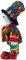 KESOTO Lustige Stehende Porzellan Puppe mit Clown Kostüm, Ornament für Halloween Haus Tisch Dekoration - # 5