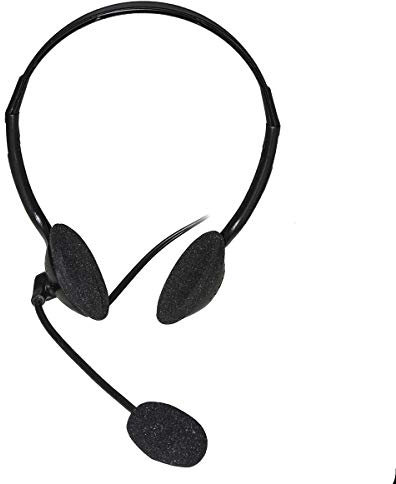 Link CUFFIA CON MICROFONO ORIENTABILE, CONNETTORE USB E CONTROLLO VOLUME, nero