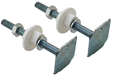SOMATHERM FOR YOU, Jeu de 2 fixations pour lavabo sur paroi creuse avec rondelle excentrée 10x110 mm, idéal pour installation sur plaque de plâtre, couleur gris/argent