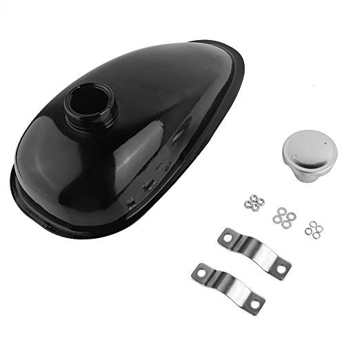 Alomejor Motorisierte Fahrrad 2l kraftstofftank mit Deckel motorisierte Fahrrad schwarz kraftstofftankdeckel Abdeckung mit schlüssel für Honda Mini Trail Motor Bike