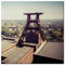 WB wohn trends Deko-Fliese, Zeche in Essen Ruhrpott Ruhrgebiet, Foto-Fliese Wand-Bild Deko-Schild 15x15cm