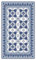 Coloray BirdsEcho Vinyl-Teppich Dekorative Matte 60x90 cm Bodenschutz in der Küche Linoleum Teppich PVC Küchendekorationsmatte Küchenmatte - Blauer Blumen Pfauschwanz