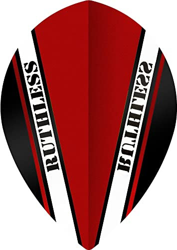 Ruthless V100 Pro Dart-Flights | 100 Mikron Birne | Rot 1 Pack