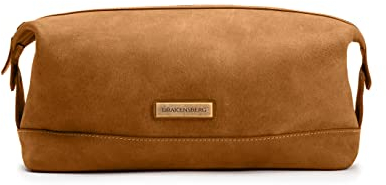 DRAKENSBERG Trousse de Toilette 'Ruby' - Nécessaire de Cuir de Voyage Classique, Pochette cosmétique, Trousse de Maquillage, Homme, Fait Main Durable, Extensible, 5L, Havane-Marron, DR00335