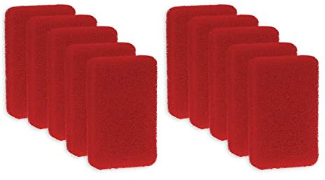 Respekt Antibakterielle Silikonschwämme/Silikon-Geschirrschwämme/Schimmel- und Bakterienresistent (rot, 10)