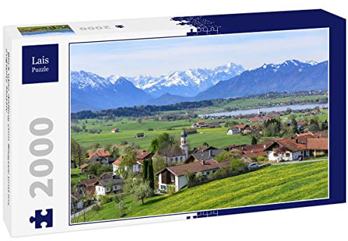 Lais Puzzle Blick über Aidling zum Riegsee und ins Zugspitz-Massiv 2000 Teile
