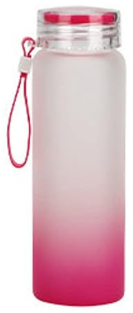 NS 500 ml/170z Ombre smerigliato di classe sublimazione bere bottiglie d'acqua in vetro vuoto con coperchio anello di trasporto a tenuta stagna portatile riutilizzabile per bevande calde e fredde