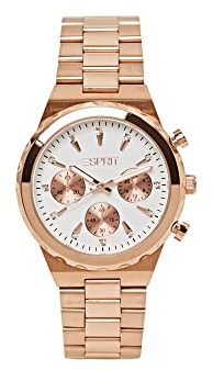 ESPRIT Damen-Uhren Analog Quarz One Size Roségold 32023379