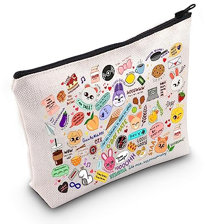 MEIKIUP Koreanische Gruppen-Make-up-Tasche, koreanische Gruppen-Fans, Geschenk, Stay Fandom, Kosmetiktasche, K-Drama Music Merchandise, Stray-K-Tasche, 现代