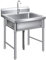 Évier Piscine lavabo lavabo Cantine Cuisine ménage (Size : 60X60X80cm)