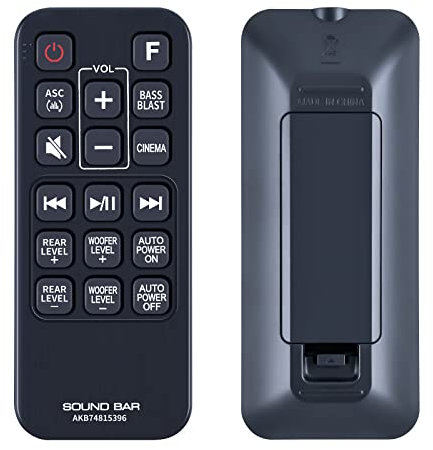 AKB74815396 Replacement Soundbar Remote Control Compatible for LG Sound Bar SJ4R SJ4YS SJ4Y SJ4Y-S SH4Y DJ4Y-S SPJ4-S SPJ4B-W S65S3-S LASC47