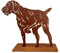 Terma Stahldesign Rost Hund Deutsch Drahthaar Lebensgroß Handmade Germany tolle Gartendeko aus Metall Figur deko Geschenk Rostfigur Garten deko Gartenfigur, hundegrab deko…