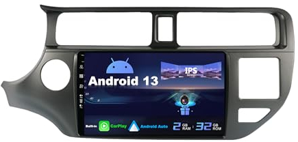 SXAUTO Android 14 IPS Autoradio Passt für Kia K3 Rio (2011-2015) - Eingebaut CarPlay/Android Auto - Rückfahrkamera KOSTENLOS - Lenkradsteuerung DAB Fast-Boot WiFi DSP - 2 Din 9 Zoll