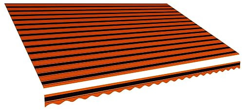 FIRBNUS Tessuto di Ricambio per Tenda da Sole 480x295 cm Tettoie in Tela Arancione e marrone