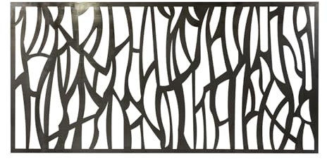 Chapa Perforada Decorativa de Hierro | Panel Metálico Hierro en Crudo | 2000x1000 mm | Ideal para Decoración de exteriores | Vallas, Celosías, Paredes, Balcones, Jardines | Mod. 31