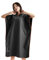 Flintronic Mikrofaser Poncho, 110 * 80cm Quick Dry Badehandtuch Mit Kapuze, Lang Umkleidehilfe für Herren Damen, Ideal zum Strand, Brandung, Surfen, Sauna - Schwarz
