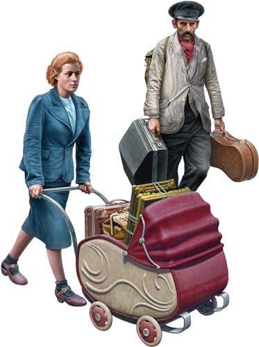 MiniArt 38084 1:35 Figuren Set Reisende Musikerfamilie(2) - originalgetreue Nachbildung, Modellbau, Plastik Bausatz, Basteln, Hobby, Kleben, Modellbausatz, Zusammenbauen, unlackiert
