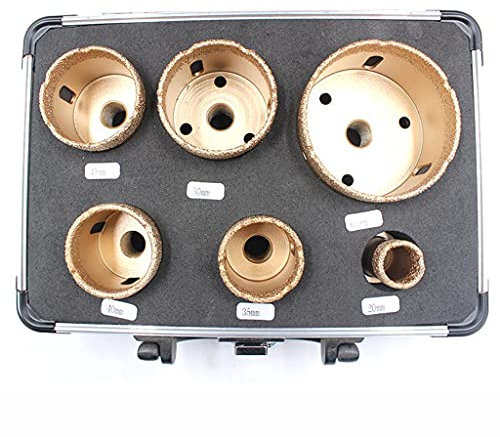 Juego de brocas M10 de instalación sencilla con tamaños completos, taladro soldado para el hogar, 20 mm, 25 mm, 32 mm, 35 mm, 40 mm, 45 mm, 50 mm, 63 mm, juego de brocas de diamante para vidrio,