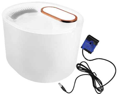 HAPINARY Fuente De Agua Automática para Mascotas De Dispensador Eléctrico Silencioso con Doble Filtración para Gatos y Perros Material PP Duradero y Seguro Diseño Resistente y Fácil De Limp
