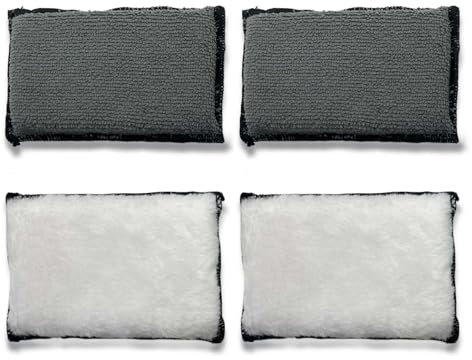 Auto Innenraum Reinigungstuch, 4 Stück Schwamm Microfaser Reinigungspads Reinigungs Scrub Pads Waschbar Zubehör Autopflege Dusting Sponge Autoschwamm für Innen Reinigung Pflege
