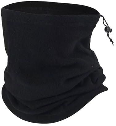 Scaldacollo Uomo Termico Invernale in Pile Nero, Paracollo Tubolare Sportivo per Running Sport Sci Snowboard Ciclismo, Scalda Collo Sottocasco Moto